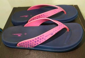 Frisbee Navy Blue &amp; Pink Flip Flops for Women