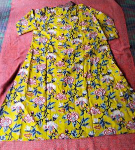 Vibrant Floral Yellow Kurta Set
