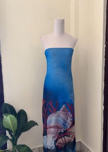 Unique Hand-Painted Sea Shell Dress Material