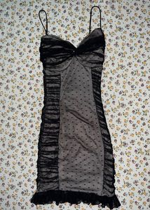 Black Lace Slip Dress