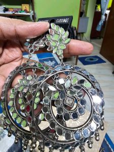 Oxidized Mirror Earrings