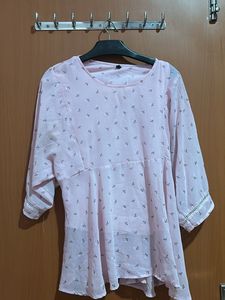 Pink Printed Kurta