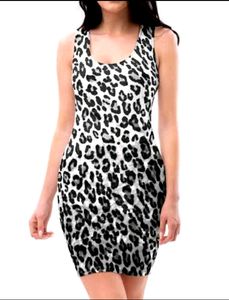 Beautiful white nd black printed dress