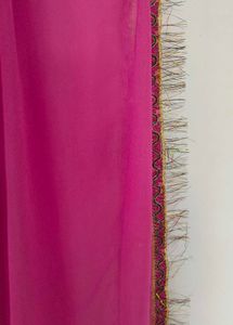 Vibrant Pink Dupatta with Embellished Border