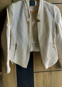 Zara Original imported stylish cream textured jack