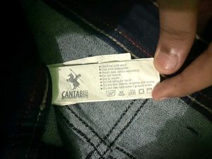 Cantabil Men's Navy Blue Jeans