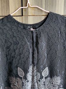 Elegant Black &amp; Silver Embellished Dress