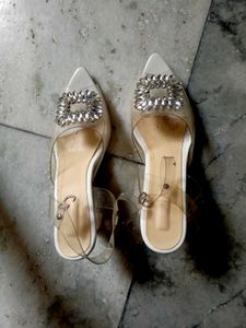 Sparkling Embellished Heeled Sandals