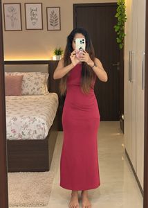 Elegant Maroon Maxi Dress
