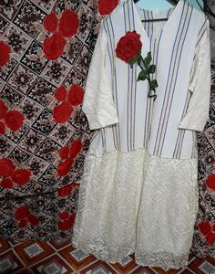 Beautiful White Print Gown 🤩