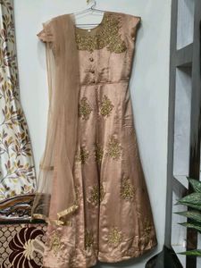 Elegant Embroidered Ethnic Gown with duppatta.