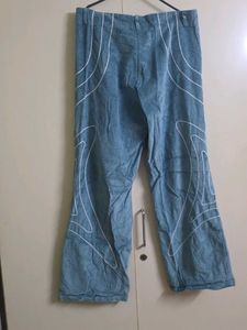 Unique Embroidered MEN Wide Leg Pant