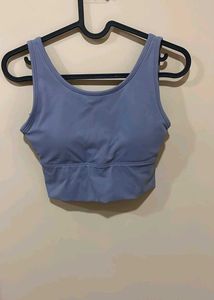 Comfortable Blue Sports Bra-padded xs