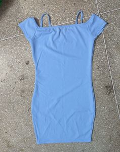 Light Blue Bodycon Mini Dress