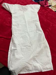 Elegant White Cotton Kurta