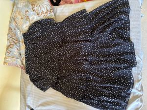 Black Polka Dot Midi Dress