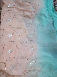 Elegant Embroidered Hand Work Saree