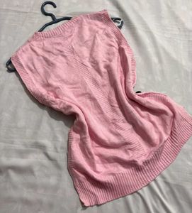 🎉Buy1 Get1 Free🎉Pink Knit Sleeveless Top S