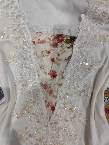 White Embroidered Floral Whimsical Top