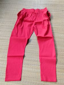 Red Colour Pencil Pant