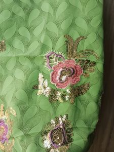 Sea Green Secquence Saree