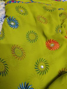 Beautiful Daily Wear Light Green /Mehandi Colour Saree