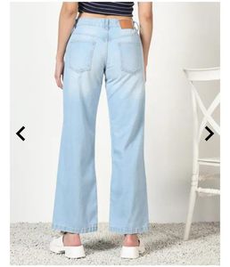 New Light Wash Wide Leg Jeans