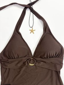 Chocolate Brown Halter Top