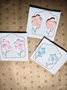 Cute Flower Stud Earrings Set of 3