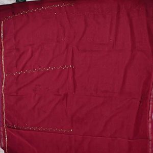 Elegant Maroon Saree with blouse
