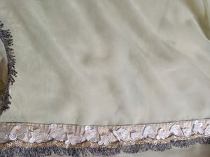 Plan Cream Beautiful Saree