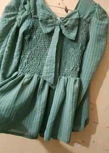 Smocked Square Neck Puff Sleeve Top