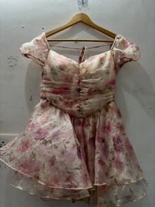 Chic Floral Puff Sleeve Mini Dress