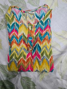 Vibrant Zigzag Print Kurta