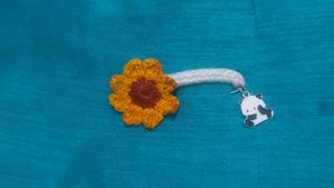 Crocheted Flower &amp; Panda Brooches