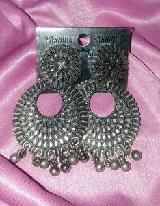 Combo of Boho Jhumka Earrings - Silver &amp; Gold Tone