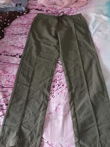 Olive Green Casual Pants