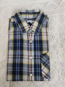 Half Sleeves Checkered Cotton Shirt