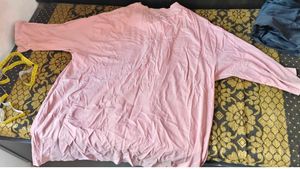 Pink Batwing Sleeve Top