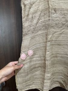 Skinned Pure Linen Cotton Kurti Type Top
