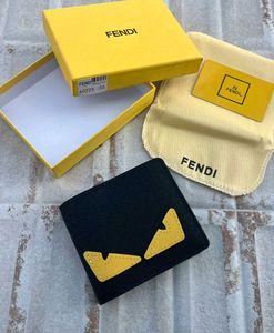 Fendi Black Leather Monster Wallet WD BOX