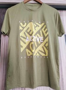 Olive Active Sportswear Graphic Tee