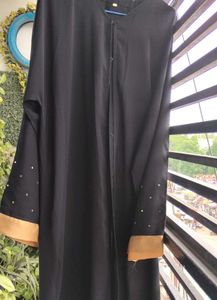 Black Abaya with Gold Trim