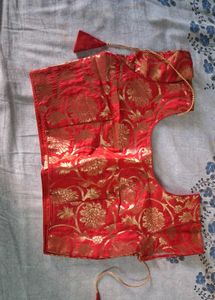 Stunning Red & Gold Brocade Blouse