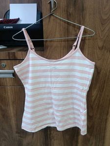 Pink Striped tank Top