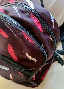 Feather Print Backpack