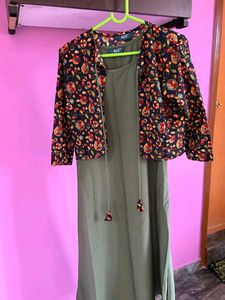 ALC Brand Kurti With Stylish Overcoat