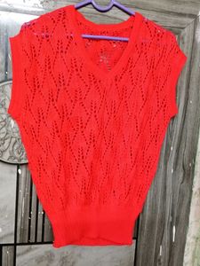 V-Neck Knit Sweater Vest