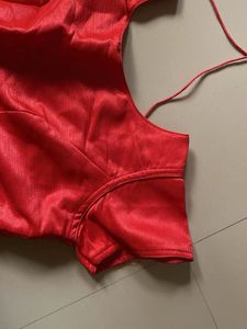 price drop! Stunning Red Silk Blouse