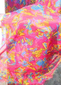 Abstract Printed Pure Georgette Saree